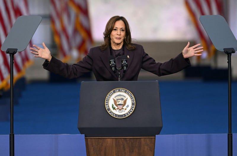 Vice President Kamala Harris speaks to supporters at Howard University in Washington, D.C., on Wednesday following Donald Trump's sweeping victory in the presidential election.