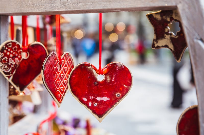 Decorations for home in market - hearts. 