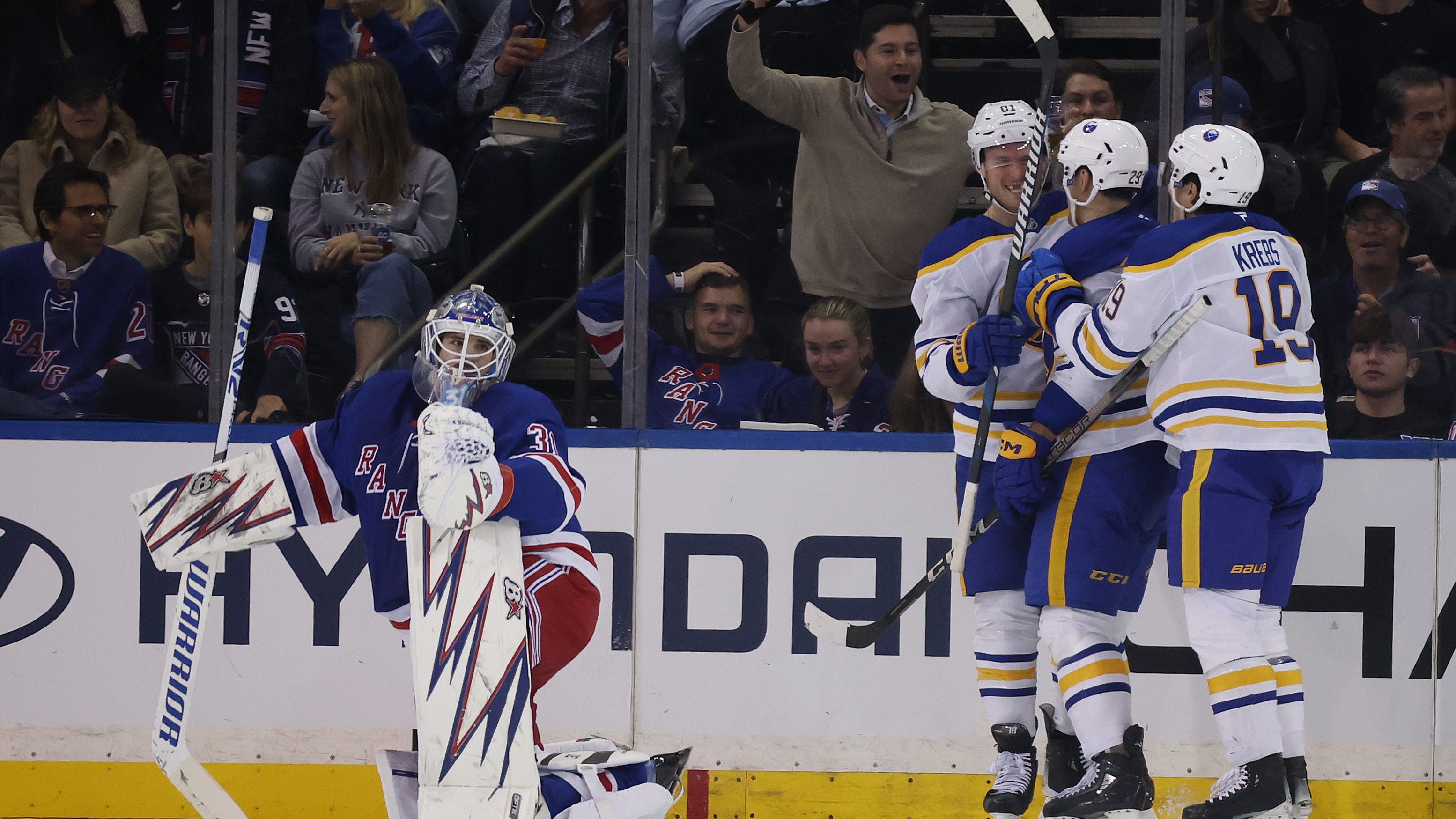 Sabres thrash Rangers at Madison Square Garden