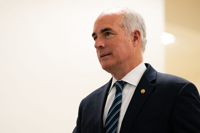 Democratic U.S. Sen. Bob Casey speaks to reporters on his way to a vote at the U.S. Capitol on Nov. 14.