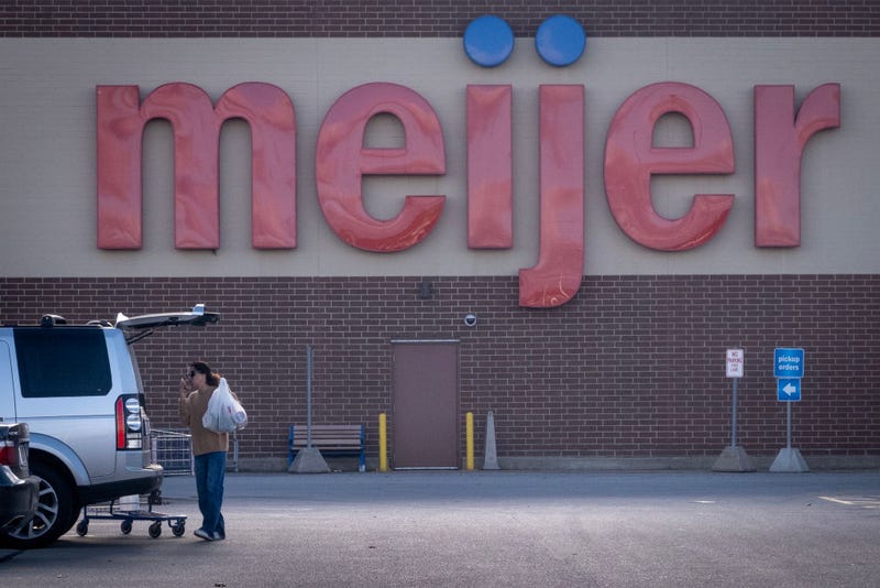 A sign hangs in front of a Meijer Store on November 12, 2024 in Rolling Meadows, Illinois.