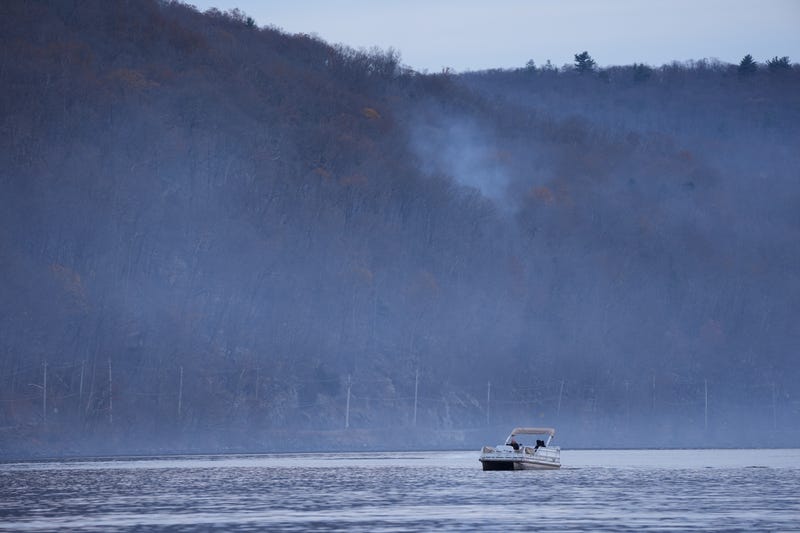 Smoke billows over the New York-New Jersey border in Warwick, New York, on November 17, 2024