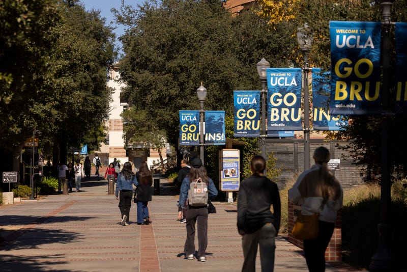 students walking on UCLA campus