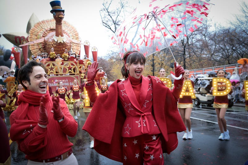 Alison Brie participates in the Annual Thanksgiving Day Parade on November 28, 2024 in New York City. 