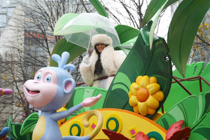Natti Natasha participates in the 2024 Macy's Thanksgiving Day Parade on November 28, 2024 in New York City. This is the 98th Macy's Thanksgiving Day Parade which was first held in 1924 and only paused from 1942 to 1944 during World War II. (Photo by Michael Loccisano/Getty Images)