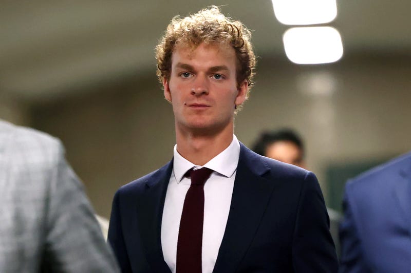 Daniel Penny returns to the courtroom after a break during his trial at Manhattan Criminal Court on December 3, 2024