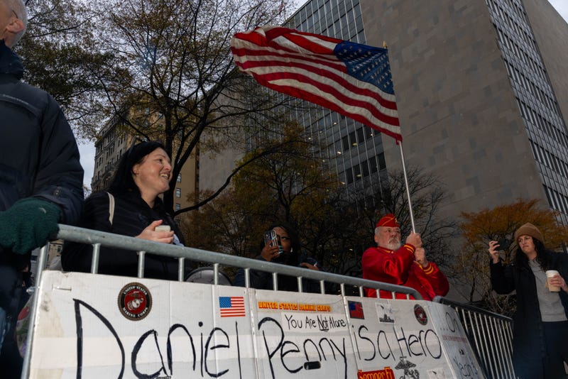 Supporters of Daniel Penny rally outside the Manhattan Criminal Courthouse on Dec. 9, 2024
