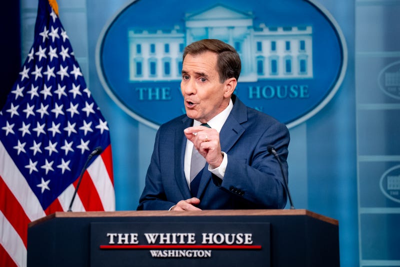 White House National Security Communications Adviser John Kirby speaks during a news conference in the Brady Press Briefing Room at the White House on December 12, 2024 in Washington, DC