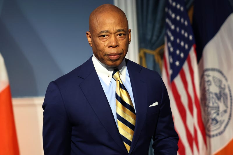 Mayor Eric Adams leaves after speaking at a press conference at City Hall on Dec. 12, 2024 in New York City.