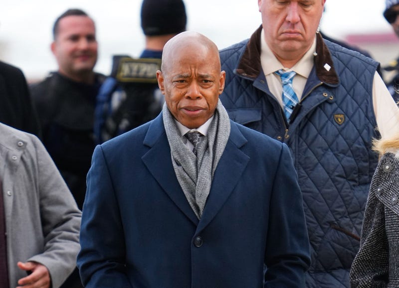 Mayor Eric Adams is seen at the South Street Helipad on December 19, 2024