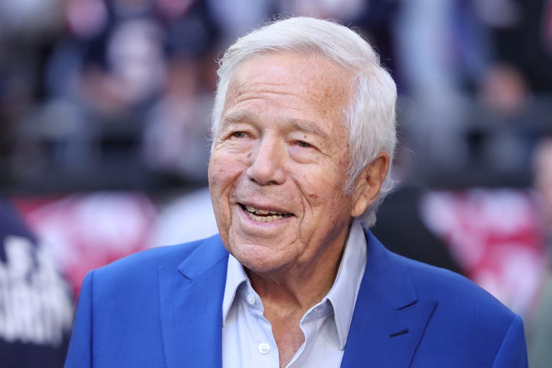 New England Patriots team owner Robert Kraft walks the field prior to game against the Arizona Cardinals on December 15, 2024 in Glendale, Arizona.