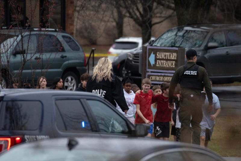 Police at school in Wisconsin. 