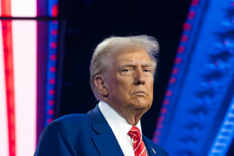 U.S. President-elect Donald Trump looks on during Turning Point USA's AmericaFest at the Phoenix Convention Center on Dec. 22, 2024 in Phoenix, Arizona. 