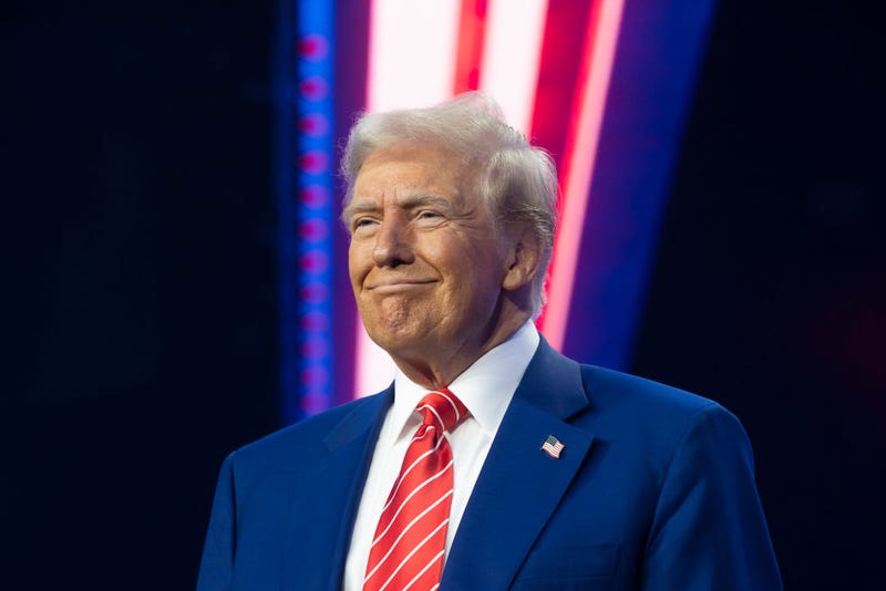 President-elect Donald Trump smiles during Turning Point USA's AmericaFest at the Phoenix Convention Center on Dec. 22, in Phoenix, Arizona.