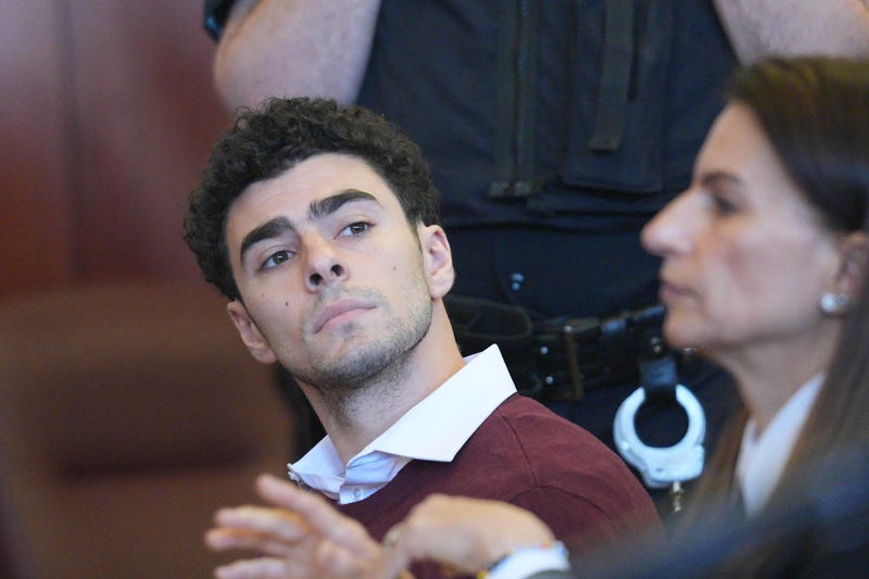 Luigi Mangione appears for his arraignment at Manhattan Criminal Court on December 23, 2024 in New York City. Mangione, 26, was arraigned on state murder charges in the killing of UnitedHealthcare CEO Brian Thompson on a Manhattan street on December 4. 