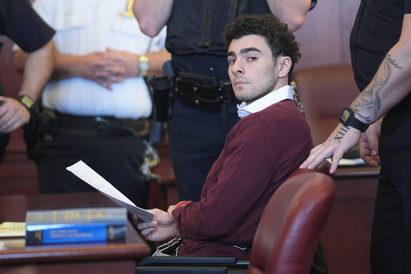 Luigi Mangione appears for his arraignment at Manhattan Criminal Court on Dec. 23, 2024 in New York City. 
