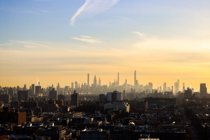A view of the Manhattan skyline from the Hamilton Heights neighborhood in New York City on Dec. 23, 2024. 