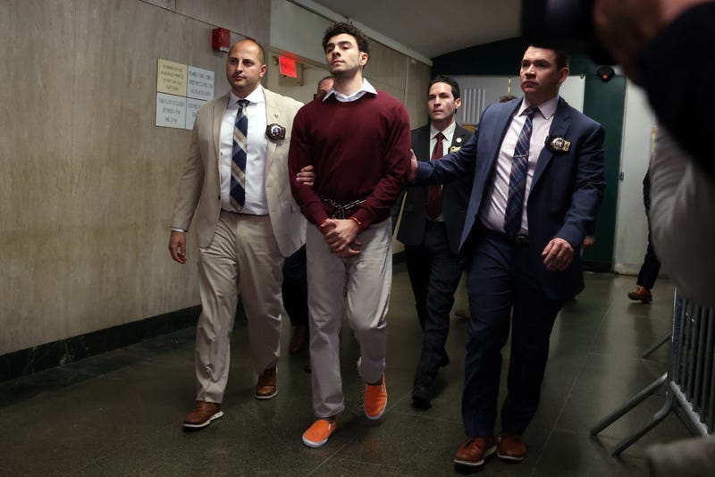 Luigi Mangione departs Manhattan Criminal Court on Dec. 23, 2024 in New York City.  