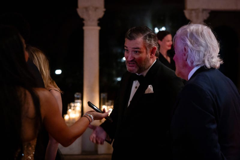 Sen. Ted Cruz (R-TX) arrives on New Year's Eve at Mar-A-Lago club on December 31, 2024, in Palm Beach, Florida.