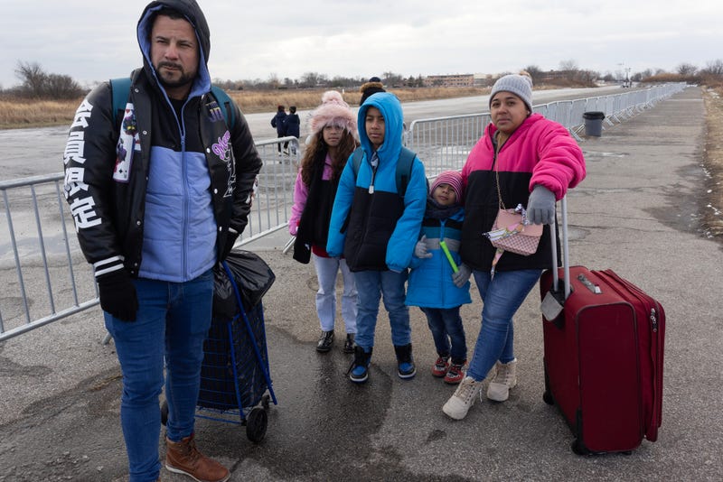 Migrant families were removed from the Floyd Bennett Field migrant shelter in January