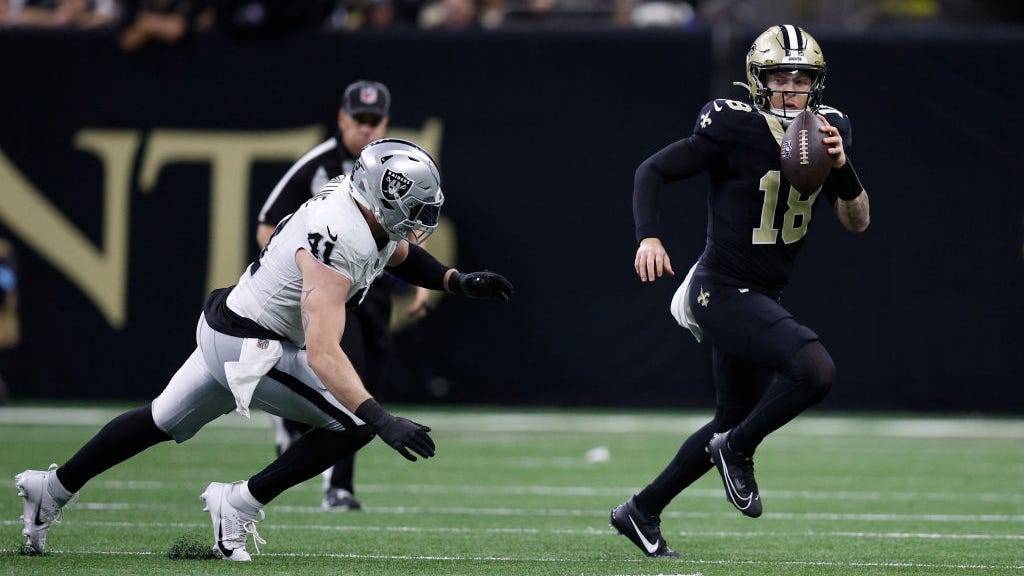 3 up, 3 down in Saints-Raiders: Spencer Rattler's step forward not nearly enough