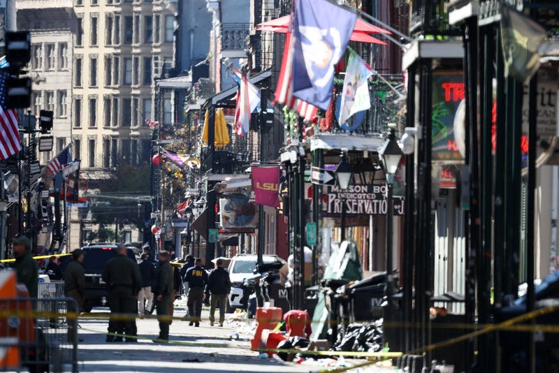 Police investigate on Bourbon Street after New Orleans terrorist attack