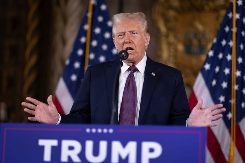 President-elect Donald Trump speaks to members of the media during a press conference at Mar-a-Lago on Tuesday.