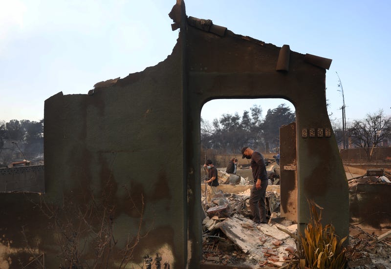 burned remains of home
