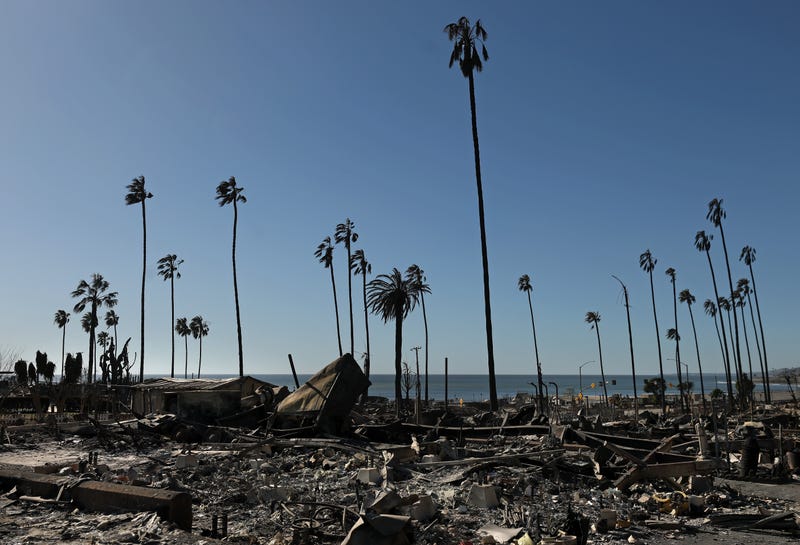 A view of the Pacific Palisades Bowl Mobile Estates that was destroyed by the Palisades Fire on January 12, 2025 in Pacific Palisades, California. 