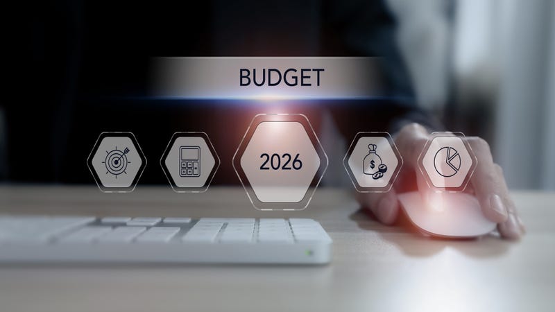 2026 Budget planning and financial management concept - stock photo