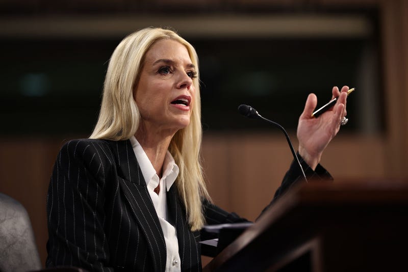 Former Florida Attorney General Pam Bondi testifies before the Senate Judiciary Committee on Jan. 15, during her confirmation hearing to be the next U.S. attorney general