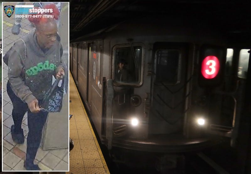 The NYPD is searching for a woman who bashed a 71-year-old man over the head at a Brooklyn Heights subway station