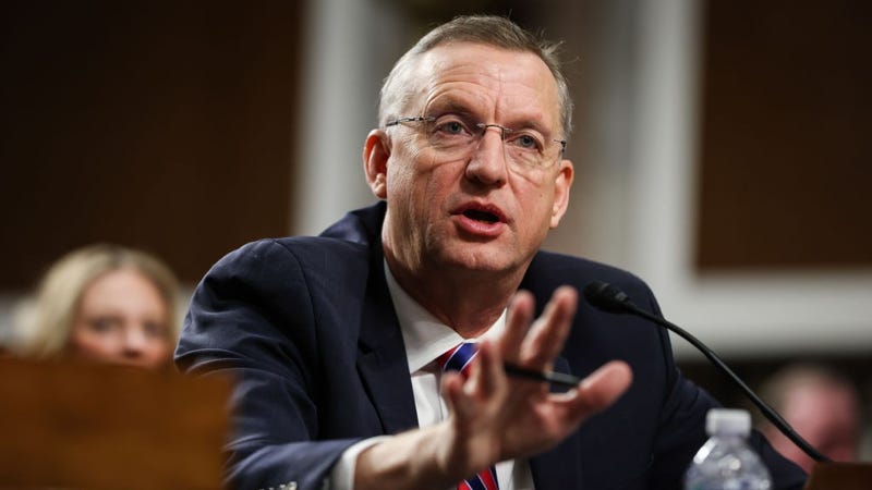 Doug Collins, U.S. President Donald Trump's nominee to be the Secretary of the Department of Veterans Affairs, testifies during his Senate Veterans' Affairs Committee confirmation hearing in the Dirksen Senate Office Building on January 21, 2025 in Washington, DC