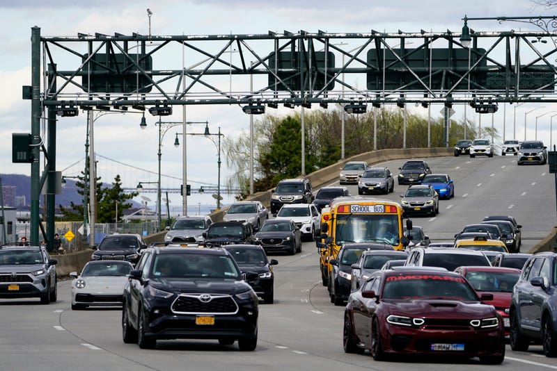 Congestion pricing cameras on the Henry Hudson Parkway near W. 57th Street in Manhattan
