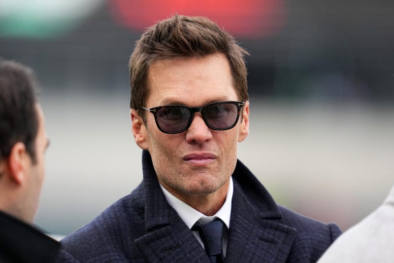 Former player Tom Brady looks on prior to the NFC Championship Game between the Washington Commanders and the Philadelphia Eagles at Lincoln Financial Field on January 26, 2025 in Philadelphia, Pennsylvania.