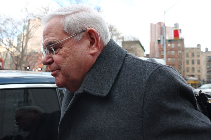 FILE - U.S. Sen. Bob Menendez, D-N.J., leaves Manhattan federal court, May, 14, 2024, in New York