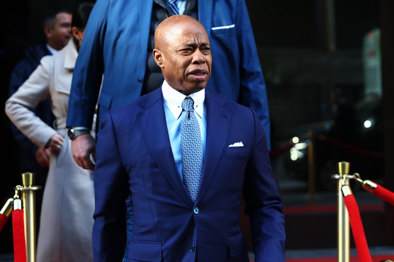 Mayor Eric Adams departs from NYPD Commissioner Jessica Tisch's “State of the NYPD” Address at Cipriani 42nd Street on Jan. 30, 2025