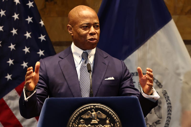 Mayor Eric Adams speaks during the Annual Interfaith Breakfast at the New York Public Library on Jan. 30, 2025.