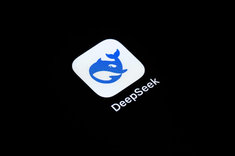 The application app from the Chinese startup DeepSeek can be seen on the display of an iPhone
