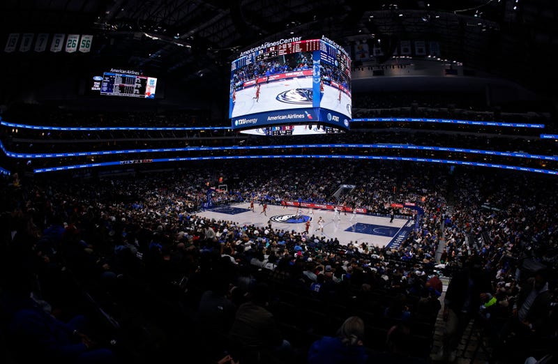 The Dallas Mavericks and Miami Heat play in the first half at American Airlines Center on Feb. 13, 2025, in Dallas, Texas.