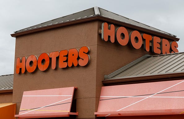 A Hooters restaurant is seen on February 24, 2025 in Miami, Florida. 
