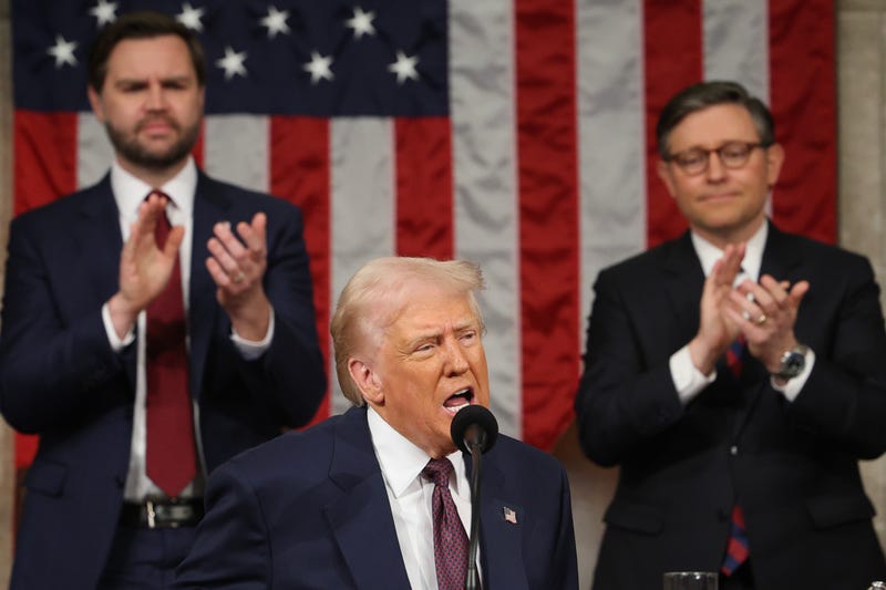 Donald Trump addresses a joint session