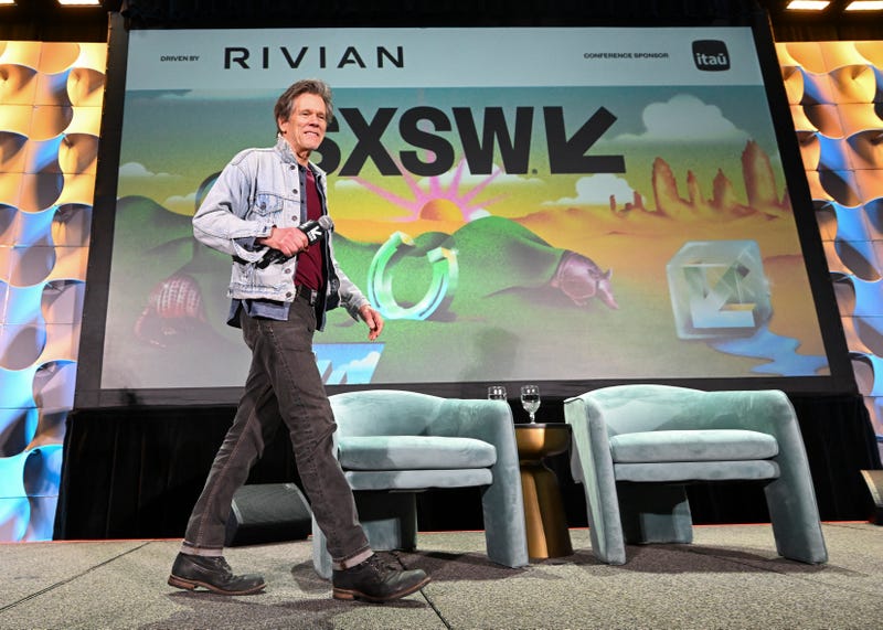 AUSTIN, TEXAS - MARCH 07: Kevin Bacon walks onstage to speak during 'Kevin Bacon: A Career Retrospective From Footloose to The Bondsman' at Austin Convention Center on March 07, 2025 in Austin, Texas. (Photo by Astrida Valigorsky/Getty Images)