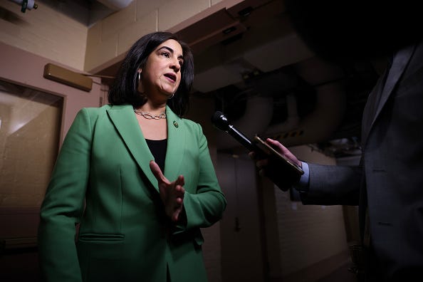 U.S. Rep. Nicole Malliotakis (R-NY) speaks to reporters as she arrives for a House Republican Conference meeting at the U.S. Capitol on March 11, 2025, in Washington, DC. Republicans met ahead of the House vote on a continuing resolution that will provide a six-month funding extension and avert a government shutdown. (Photo by Kayla Bartkowski/Getty Images)