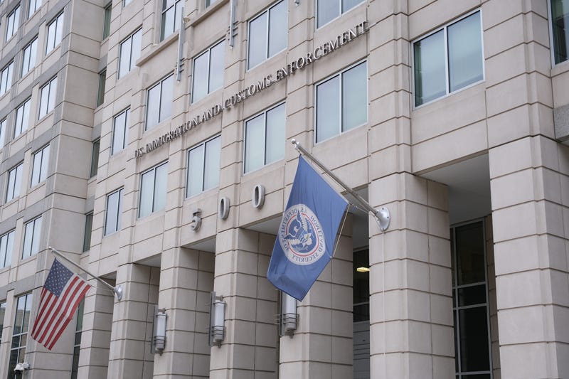 Exterior of the U.S. Immigration and Customs Enforcement building in March 2025