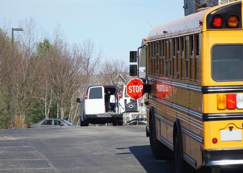 school bus stopped