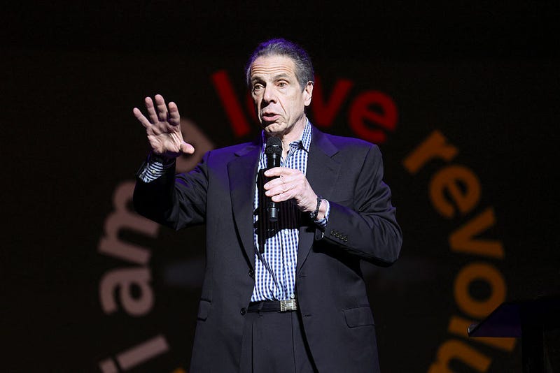 New York City mayoral candidate Andrew Cuomo delivers a speech at the First Corinthian Baptist Church in the Harlem neighborhood of New York on April 13, 2025. 