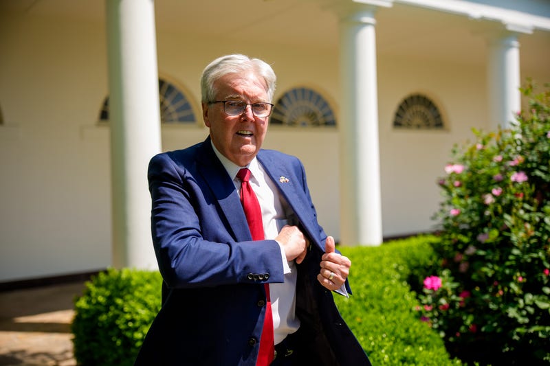 WASHINGTON, DC - MAY 01: Texas Lt. Governor Dan Patrick arrives for a National Day of Prayer event hosted by President Donald Trump in the Rose Garden at the White House on May 1, 2025 in Washington, DC The National Day of Prayer is a congressionally recognized observance that calls on people of all faiths to participate in a day of prayer and reflection. (Photo by Andrew Harnik/Getty Images)