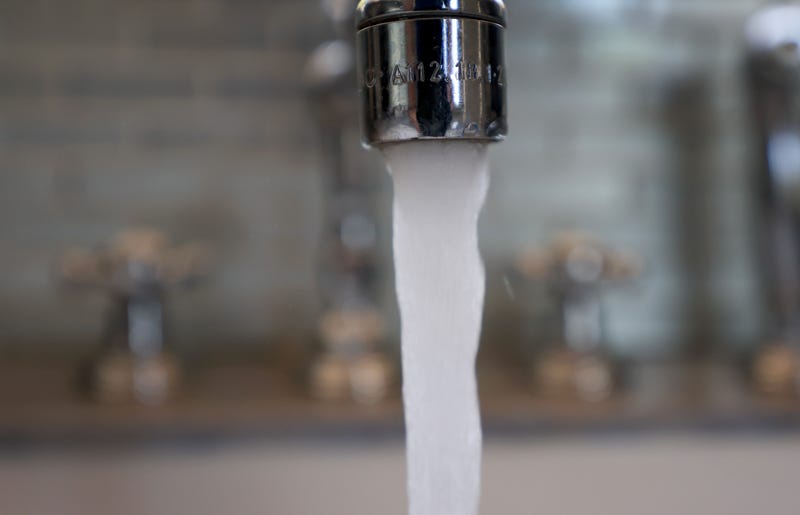 a running water faucet 