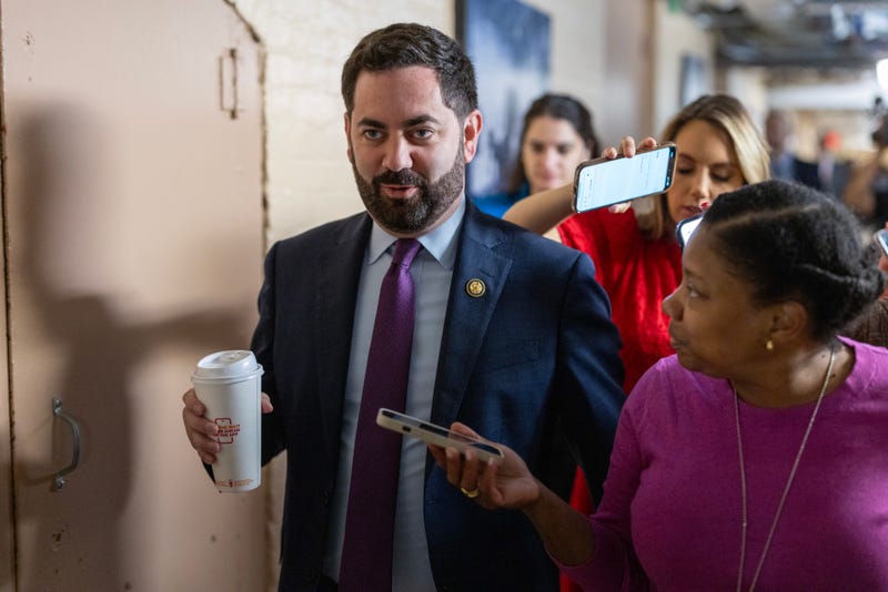 Mike Lawler (R-NY) arrives for a House Republican meeting at the U.S. Capitol on May 20, 2025 in Washington, DC